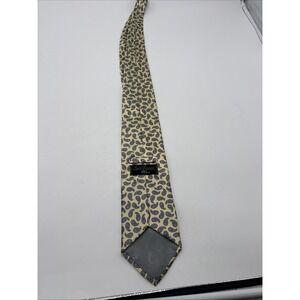 Luca Franzini Made In‎ Italy Tie Rack 100% Silk Gold Paisley 60in By 3.5in